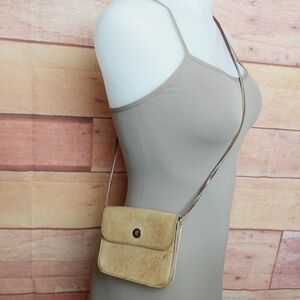 VINTAGE crossbody distress leather mini purse